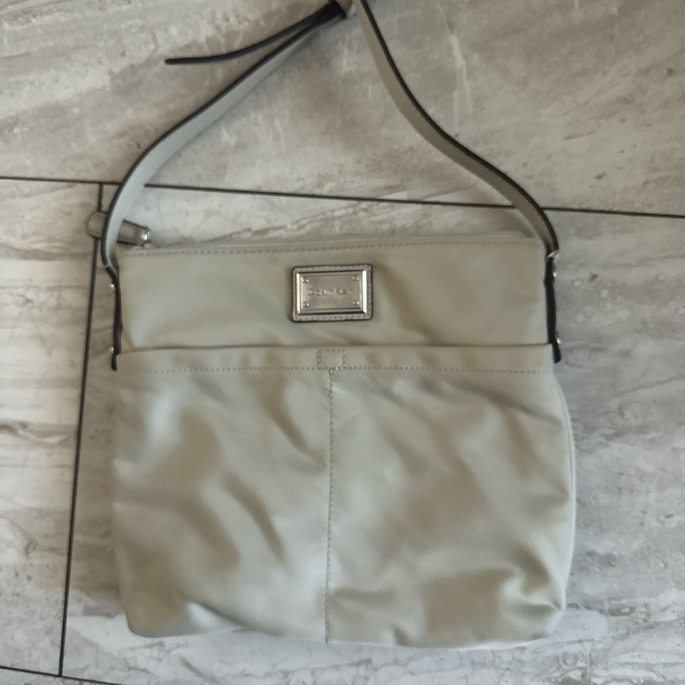 Calvin Klein Cream Minimalist Shoulder Bag
